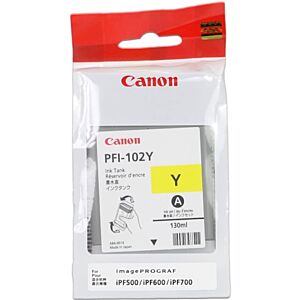 ČRNILO CANON PFI-102 RUMENO ZA IPF500/600/700 130ml