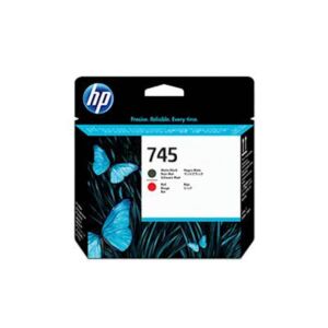 HP 744 Printhead Matte Black/ Red