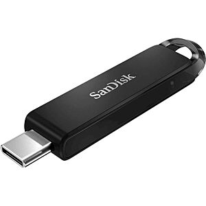 USB C DISK SANDISK 256GB ULTRA, 3.1 Gen1, črn