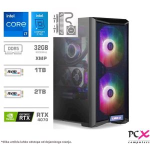 Računalnik PCX Exter 234, i7 14700F/32GB/1TB+2TB/RTX4070/RGB