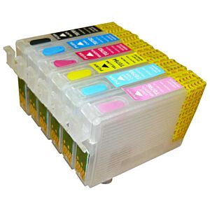 Komplet polnilnih kartuš Fenix E-T0791, ET0792, E-T0793, E-T0794, E-T0795, E-T0796 z ARC čipom brez črnila